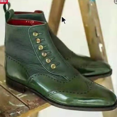 Men'S Shoes Top Brands - Men's Leather Suede Chelsea Boots Side
