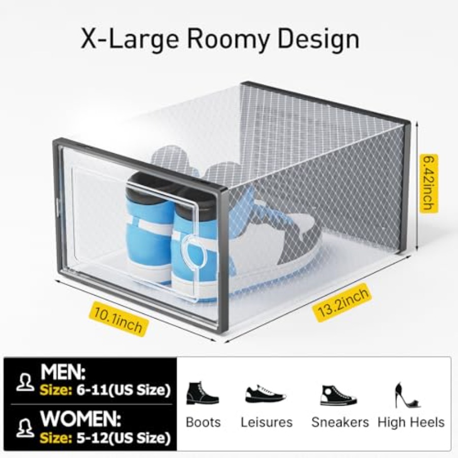 XL Shoe Boxes with Activated C - Men'S Shoes Xl 评论和价格