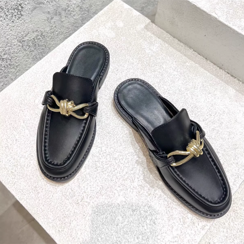 Metal Buckle Half Slippers For - Men'S Shoes Top Brands 评论和价格