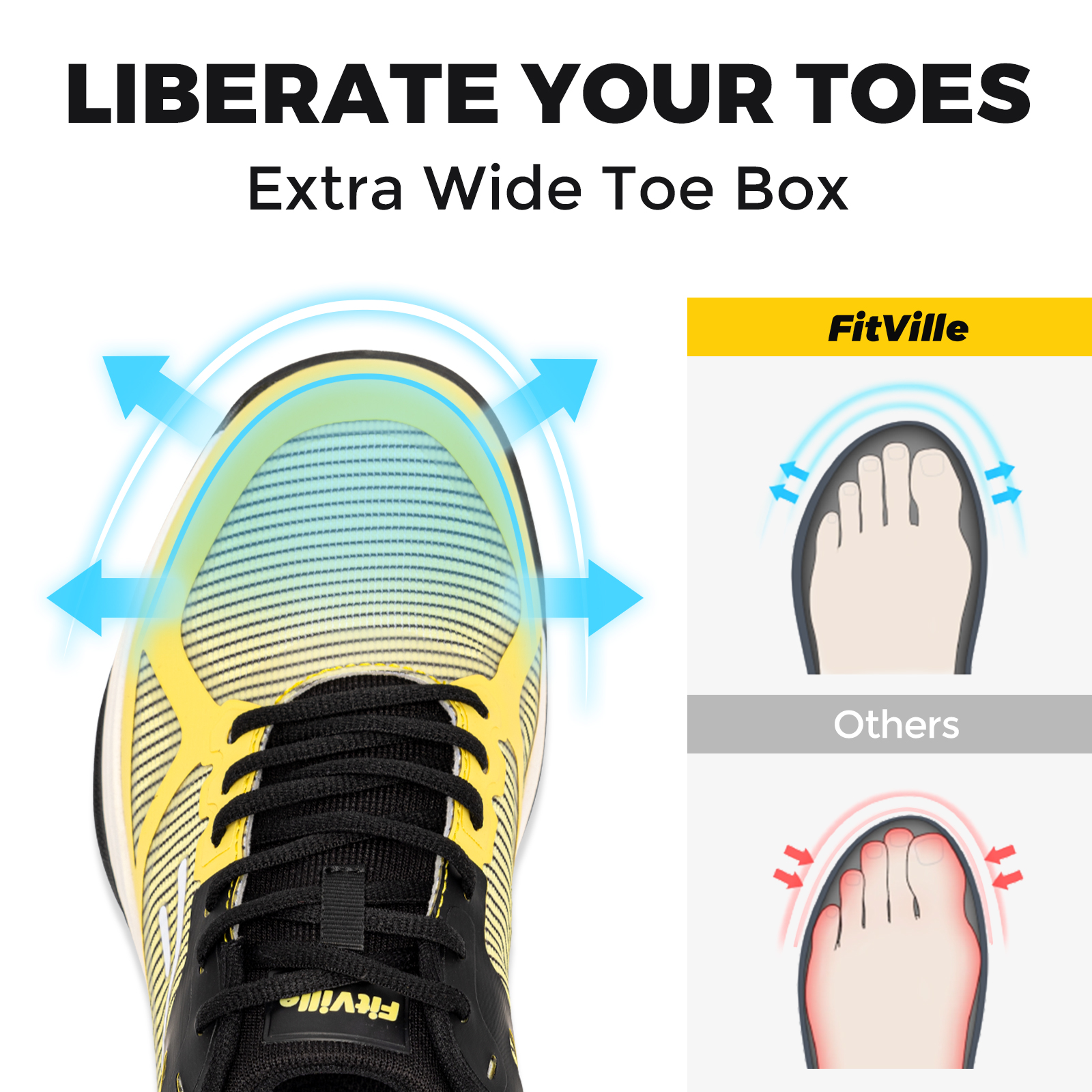 FitVille Wide Pickleball Shoes - Men'S Shoes For Plantar Fasciitis 评论和价格