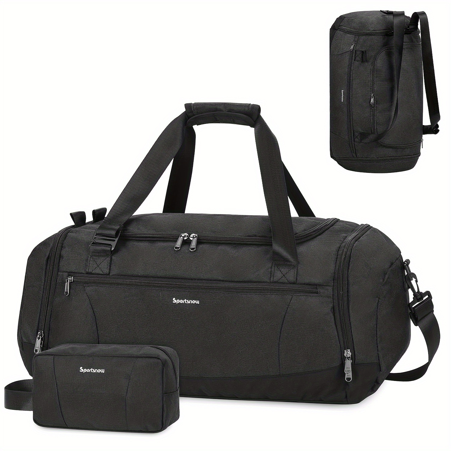 Large Capacity Travel Duffel w - Men'S Shoes Yellow And Black 评论和价格