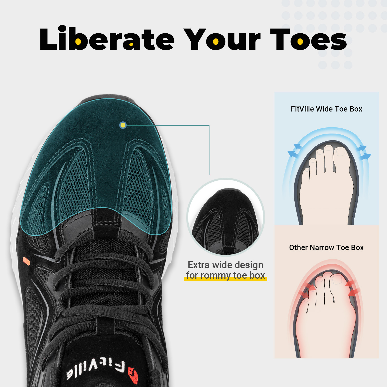 Fittington Walking Shoes For M - Men'S Shoes For Wide Feet 评论和价格