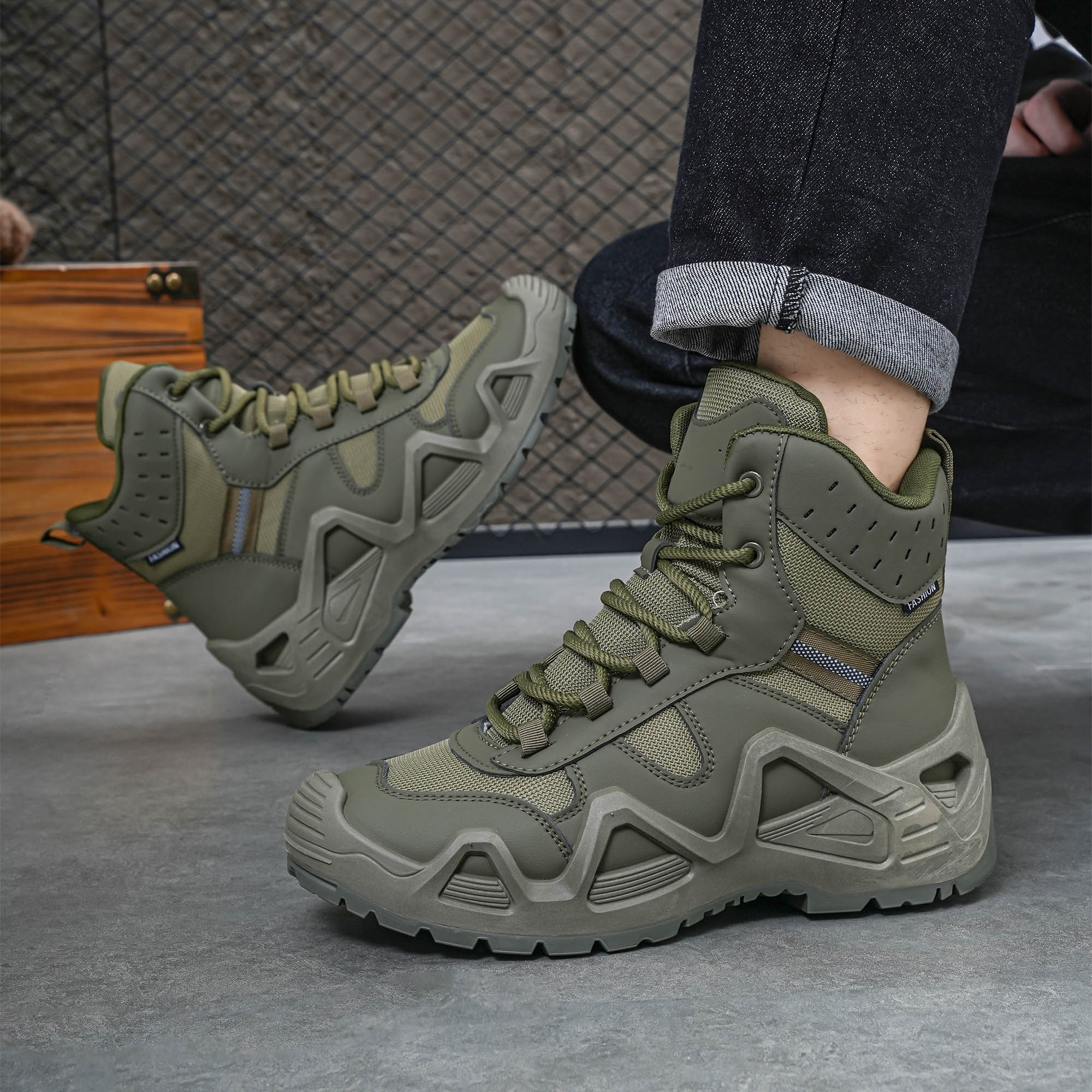 Men's high top boots, hiking b - Men'S Shoes For Sale 评论和价格