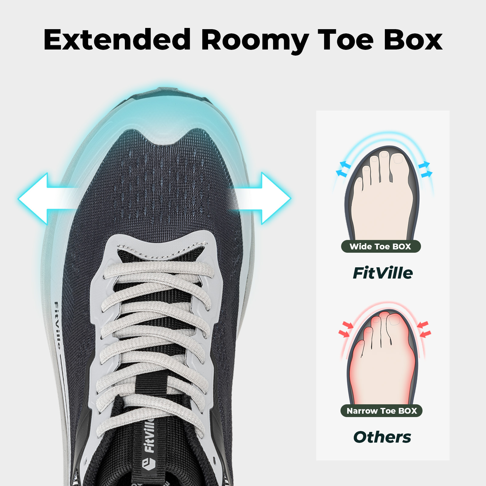 FitVille Wide Sports Shoes Wea - Men'S Shoes For Plantar Fasciitis 评论和价格