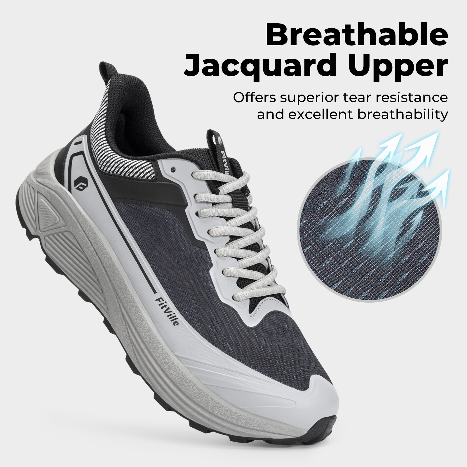 FitVille Wide Sports Shoes Wea - Men'S Shoes For Plantar Fasciitis 评论和价格