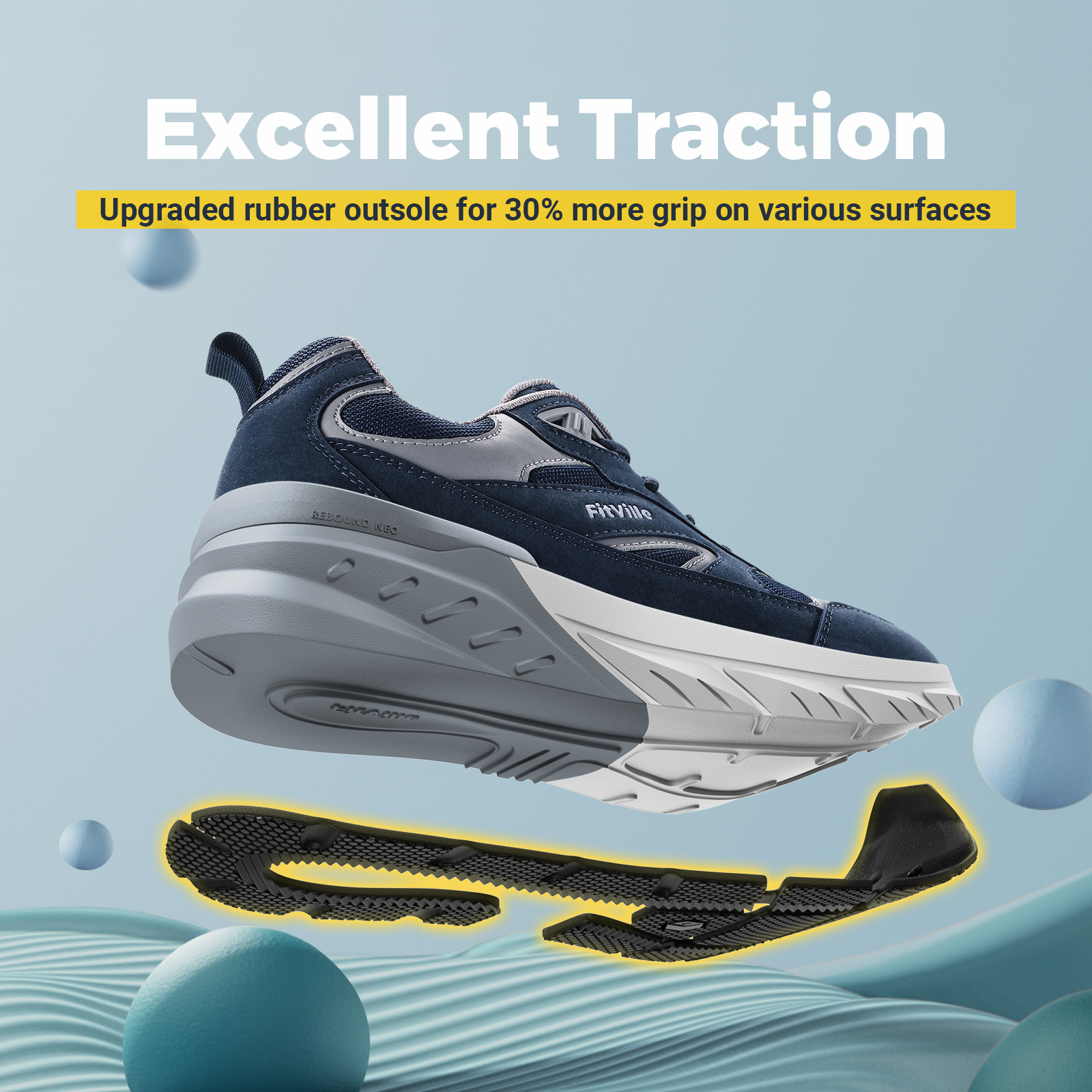 FitVille Newest Walking Shoes  - Men'S Shoes For Plantar Fasciitis 评论和价格